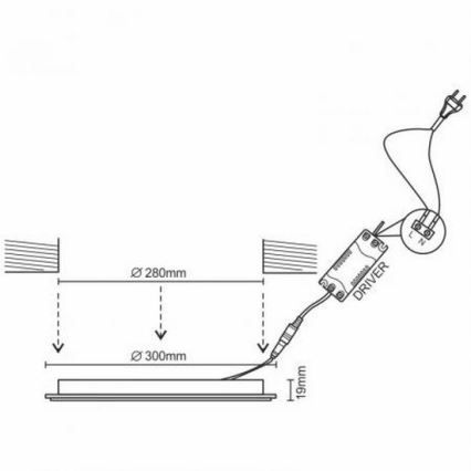 Lampada LED da incasso LED/24W/230V