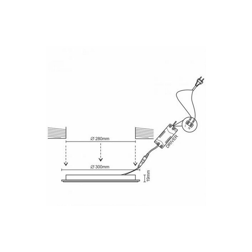 Lampada LED da incasso LED/24W/230V