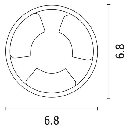 Lampada LED da incasso LED/3W/12V IP65