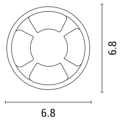 Lampada LED da incasso LED/3W/12V IP65