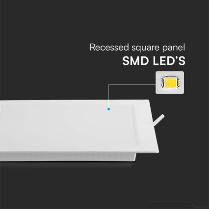 Lampada LED da incasso LED/6W/230V 12x12 cm 3000K bianco
