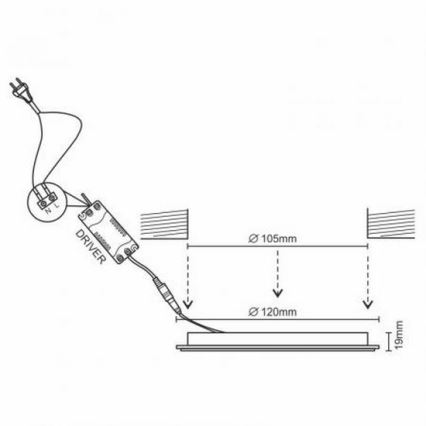 Lampada LED da incasso LED/6W/230V