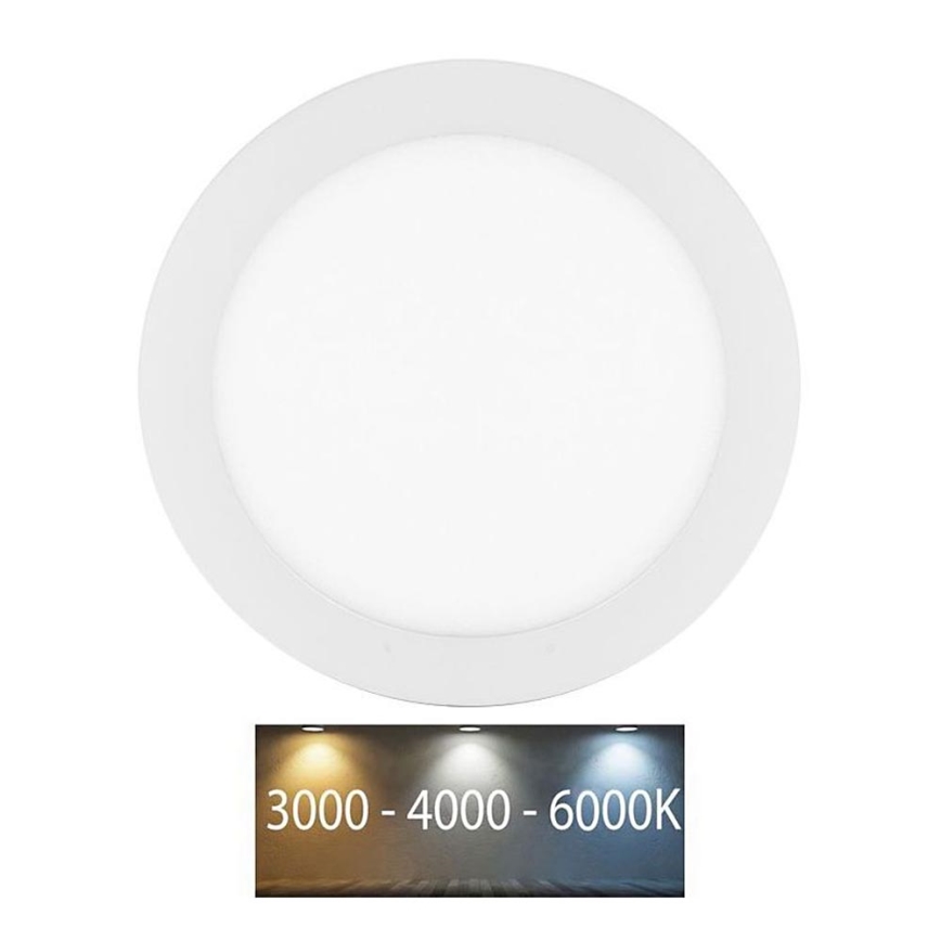 Lampada LED da incasso per bagni LADA LED/12W/230V 3000/4000/6000K diametro 17 cm IP44 bianco