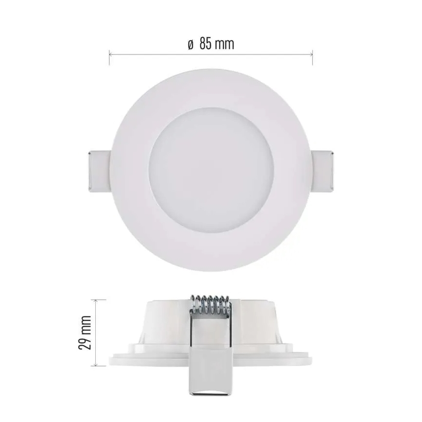 Lampada LED da incasso per bagni LORI LED/4,5W/230V IP65 2700/4000K diametro 8,5 cm bianco