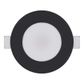 Lampada LED da incasso per bagni LORI LED/4,5W/230V IP65 2700/4000K diametro 8,5 cm nero