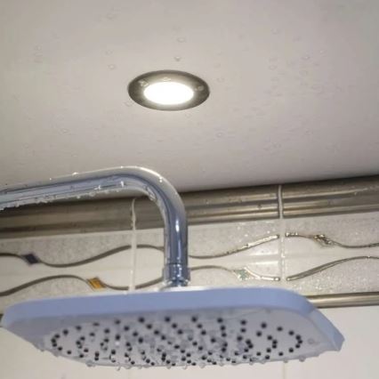 Lampada LED da incasso per bagni LORI LED/4,5W/230V IP65 2700/4000K diametro 8,5 cm nero