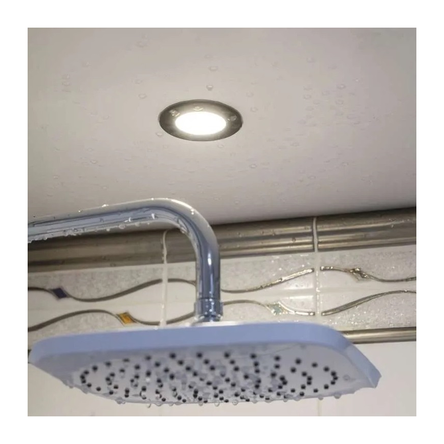 Lampada LED da incasso per bagni LORI LED/4,5W/230V IP65 2700/4000K diametro 8,5 cm nero