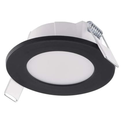 Lampada LED da incasso per bagni LORI LED/4,5W/230V IP65 2700/4000K diametro 8,5 cm nero