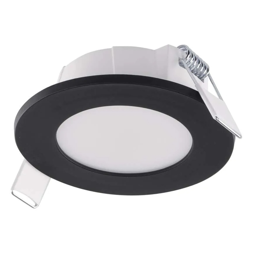 Lampada LED da incasso per bagni LORI LED/4,5W/230V IP65 2700/4000K diametro 8,5 cm nero
