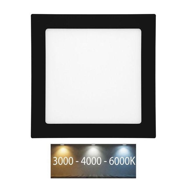 Lampada LED da incasso per bagni RAFA LED/18W/230V 3000/4000/6000K 22x22 cm IP44 nero