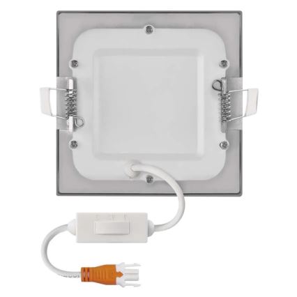 Lampada LED da incasso per controsoffitto NEXXO LED/7W/230V 3000/3500/4000K argento 12x12 cm