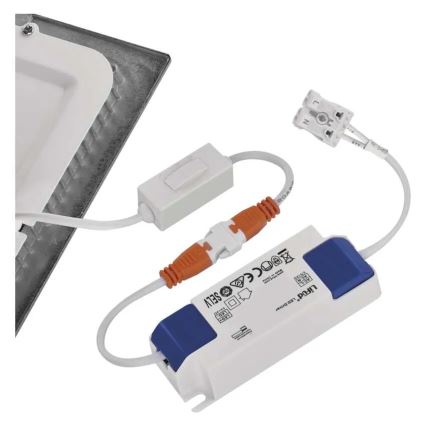 Lampada LED da incasso per controsoffitto NEXXO LED/7W/230V 3000/3500/4000K argento 12x12 cm