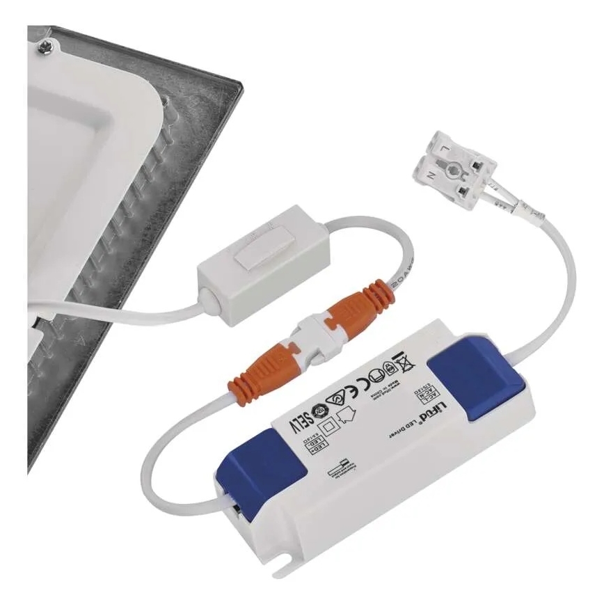 Lampada LED da incasso per controsoffitto NEXXO LED/7W/230V 3000/3500/4000K argento 12x12 cm