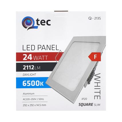 Lampada LED da incasso QTEC LED/24W/230V 6500K 29,2x29,2 cm