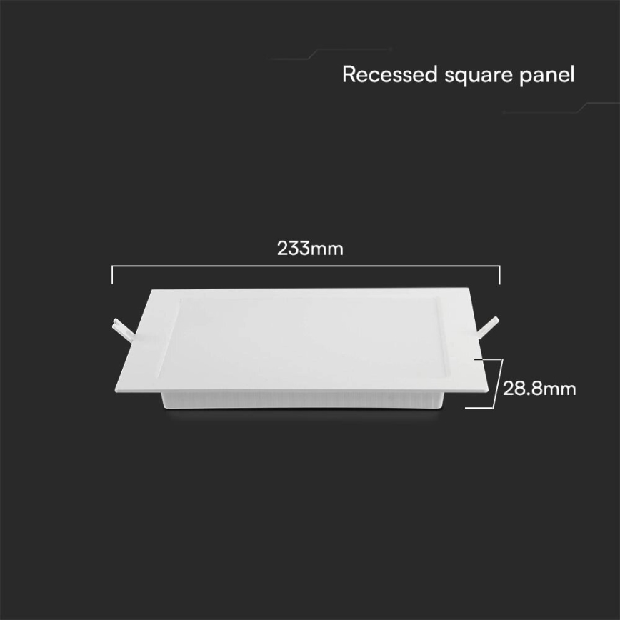 Lampada LED da incasso SAMSUNG CHIP LED/18W/230V 4000K 22x22 cm bianco