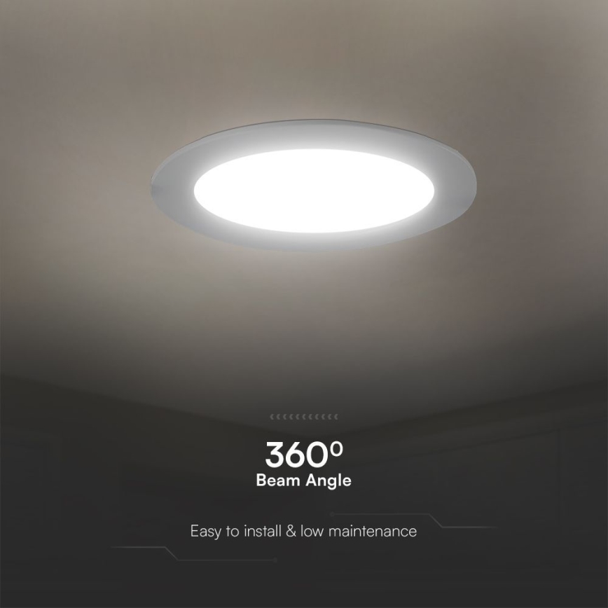 Lampada LED da incasso SAMSUNG CHIP LED/18W/230V 4000K diametro 22 cm bianco