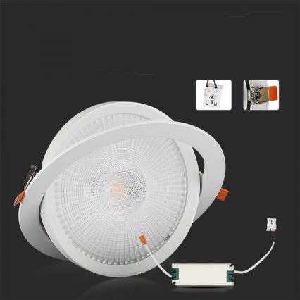 Lampada LED da incasso SAMSUNG CHIP LED/20W/230V 6400K