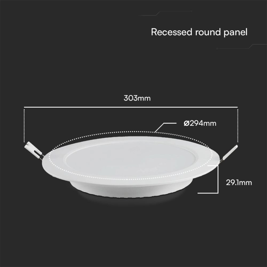 Lampada LED da incasso SAMSUNG CHIP LED/24W/230V 4000K diametro 29,4 cm bianco