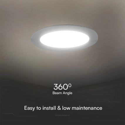 Lampada LED da incasso SAMSUNG CHIP LED/24W/230V 6500K diametro 29,4 cm bianco