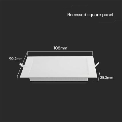 Lampada LED da incasso SAMSUNG CHIP LED/3W/230V 4000K 9x9 cm bianco