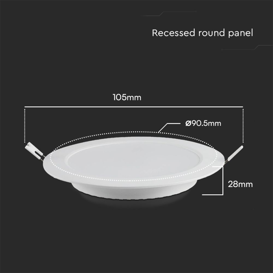 Lampada LED da incasso SAMSUNG CHIP LED/3W/230V 4000K diametro 9,5 cm bianco