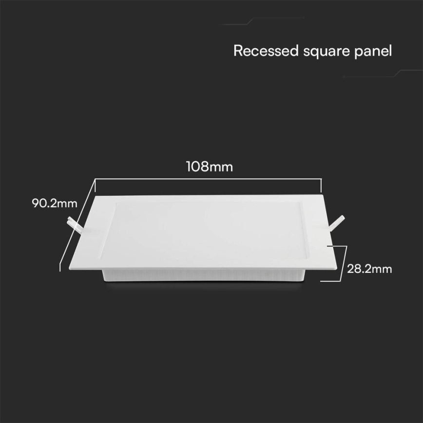 Lampada LED da incasso SAMSUNG CHIP LED/3W/230V 6500K 9x9 cm bianco