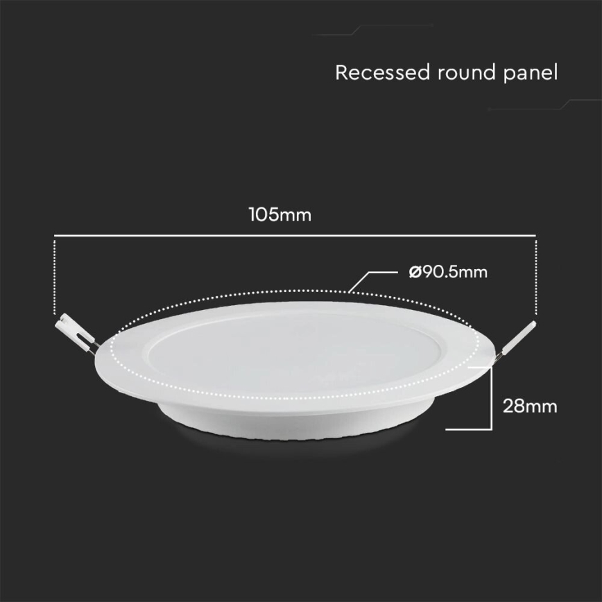 Lampada LED da incasso SAMSUNG CHIP LED/3W/230V 6500K diametro 9,5 cm bianco