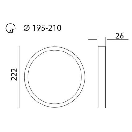 Lampada LED da incasso SIGARO PT LED/24W/230V 4000K IP40