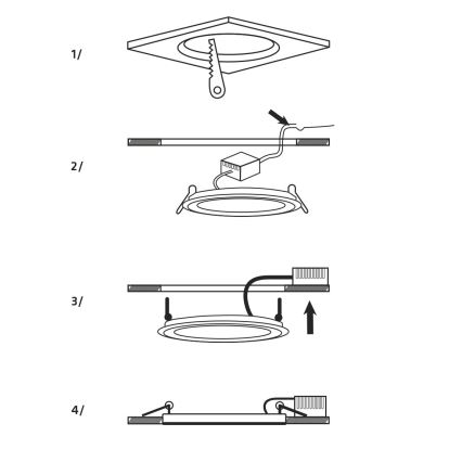 Lampada LED da incasso SQUARE LED/15W/230V 4200K 18,8x18,8 cm bianco
