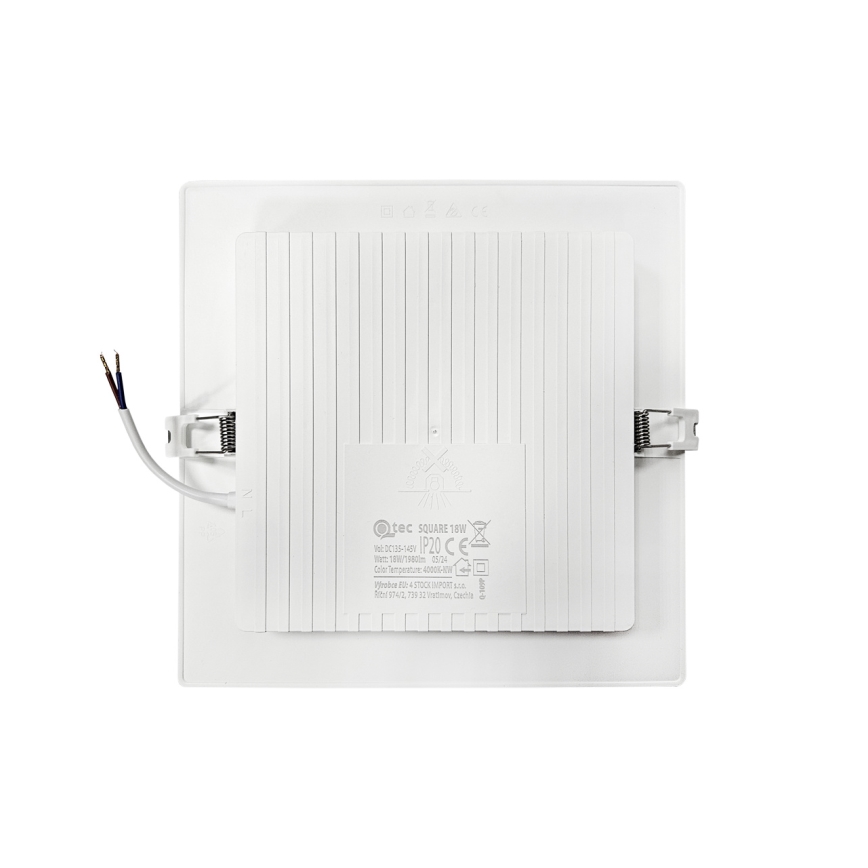 Lampada LED da incasso SQUARE LED/18W/230V 4000K 22x22 cm bianco