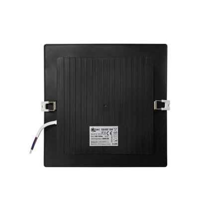 Lampada LED da incasso SQUARE LED/18W/230V 4000K 22x22 cm nero