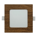 Lampada LED da incasso SQUARE LED/6W/230V 4200K 11,8x11,8 cm marrone