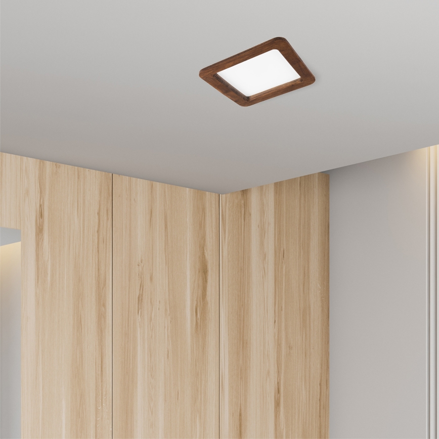 Lampada da incasso LED WOODY SPOT LED/17W/230V 3000K ciliegio 18,5x18,5 cm
