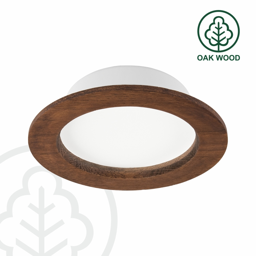 Lampada LED da incasso WOODY SPOT LED/12,5W/230V 3000K ciliegio ø 16 cm