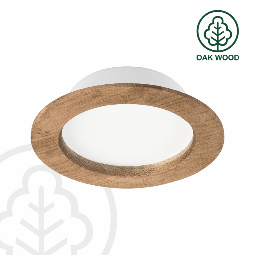 Lampada da incasso LED WOODY SPOT LED/12,5W/230V 3000K noce ? 16 cm