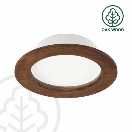 Lampada LED da incasso WOODY SPOT LED/12,5W/230V 4000K ciliegio ø 16 cm