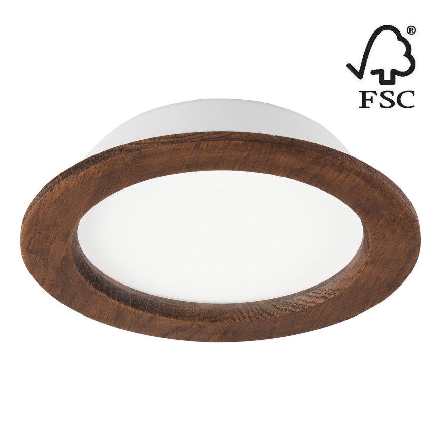 Lampada LED da incasso WOODY SPOT LED/16,5W/230V 4000K ciliegio ø 18,5 cm