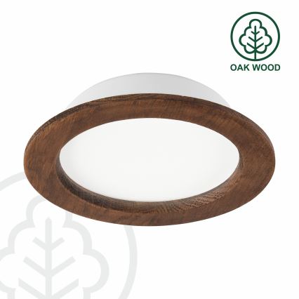Lampada LED da incasso WOODY SPOT LED/16,5W/230V 4000K ciliegio ø 18,5 cm
