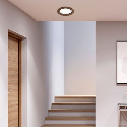Lampada LED da incasso WOODY SPOT LED/16,5W/230V 4000K ciliegio ø 18,5 cm