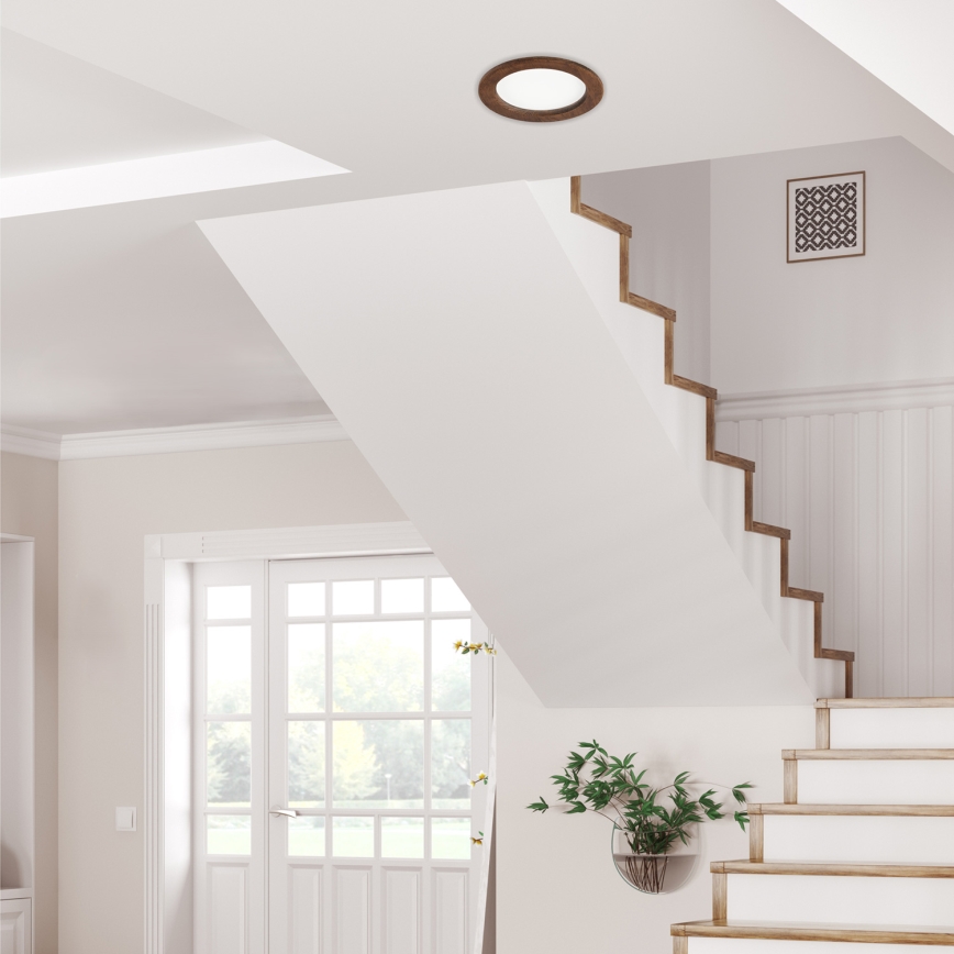 Lampada LED da incasso WOODY SPOT LED/16,5W/230V 4000K ciliegio ø 18,5 cm
