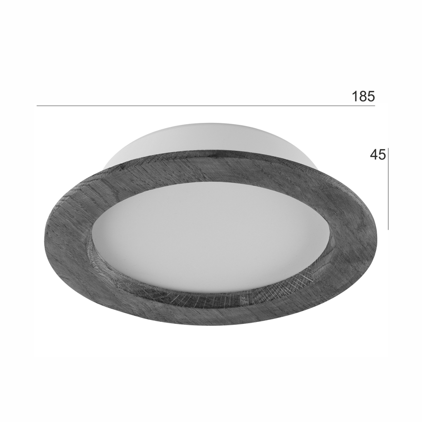 Lampada LED da incasso WOODY SPOT LED/16,5W/230V 4000K ciliegio ø 18,5 cm