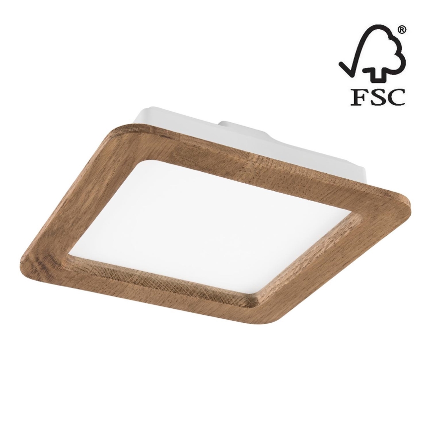 Lampada LED da incasso WOODY SPOT LED/17W/230V 3000K noce 18,5x18,5 cm