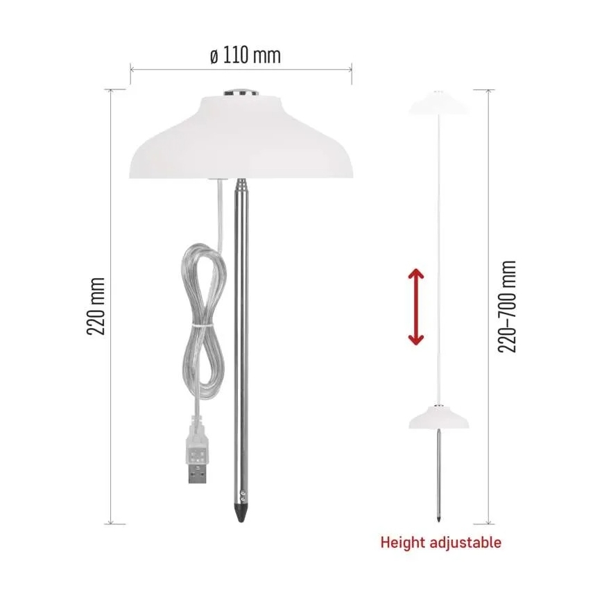 Lampada LED da interno per la coltivazione di piante GROW LED/5W/5V