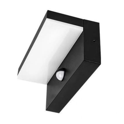 Lampada LED da parete per esterni con sensore HESTIO LED/9W/230V 4000K IP44 nera