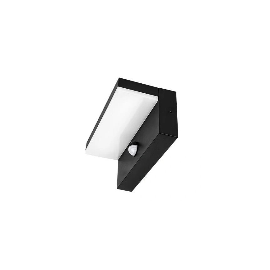 Lampada LED da parete per esterni con sensore HESTIO LED/9W/230V 4000K IP44 nera