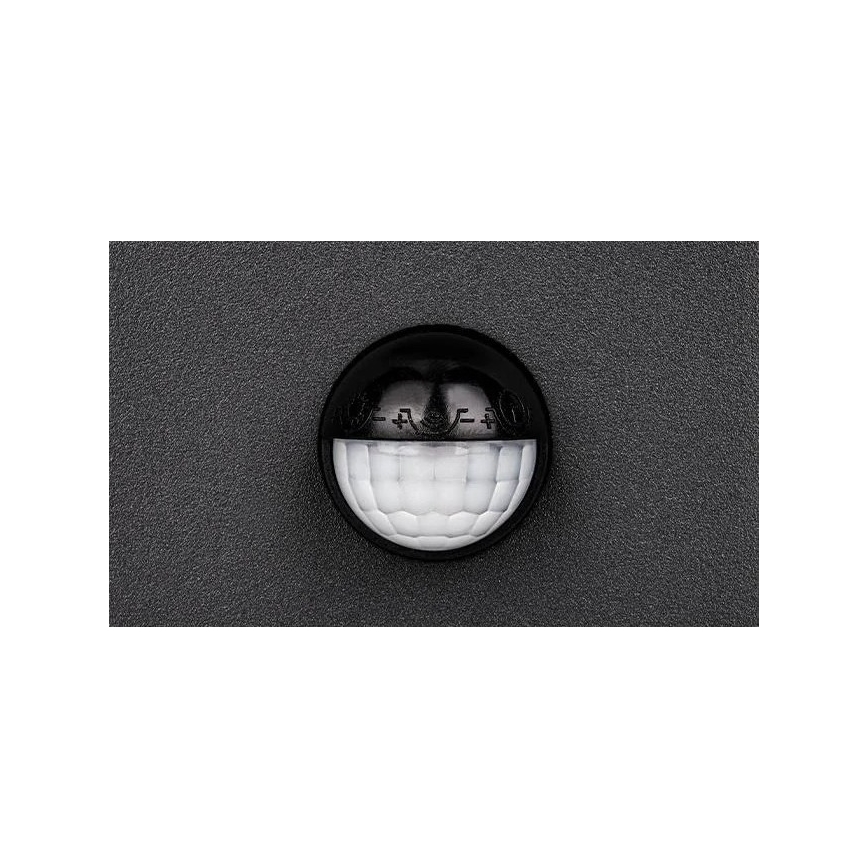 Lampada LED da parete per esterni con sensore HESTIO LED/9W/230V 4000K IP44 nera