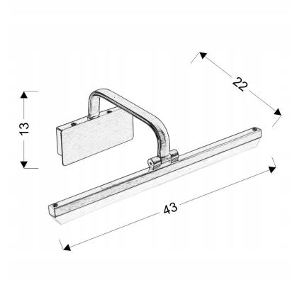 Lampada LED da quadro HANG LED/8W/230V