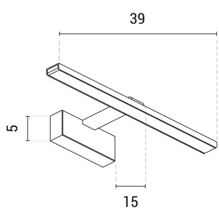 Lampada LED da quadro LED/9W/230V 3000K 39 cm bianco