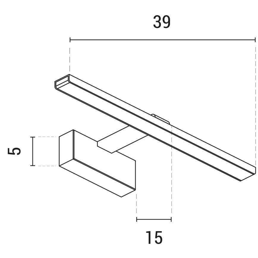 Lampada LED da quadro LED/9W/230V 3000K 39 cm bianco