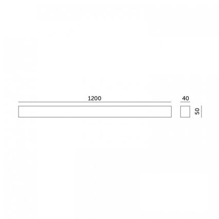 Plafoniera/sospensione LED KOLINE LED/40W/230V 3000/4000/6500K 120 cm nera